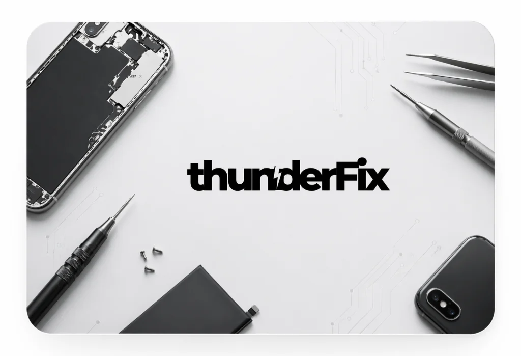 Thunderfix repair tools and brand visual